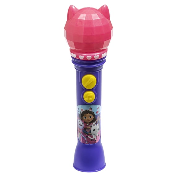 Gabby's Dollhouse Kids Sing-Along Microphone with Built-In Music from the Netflix Series for Kids 3+