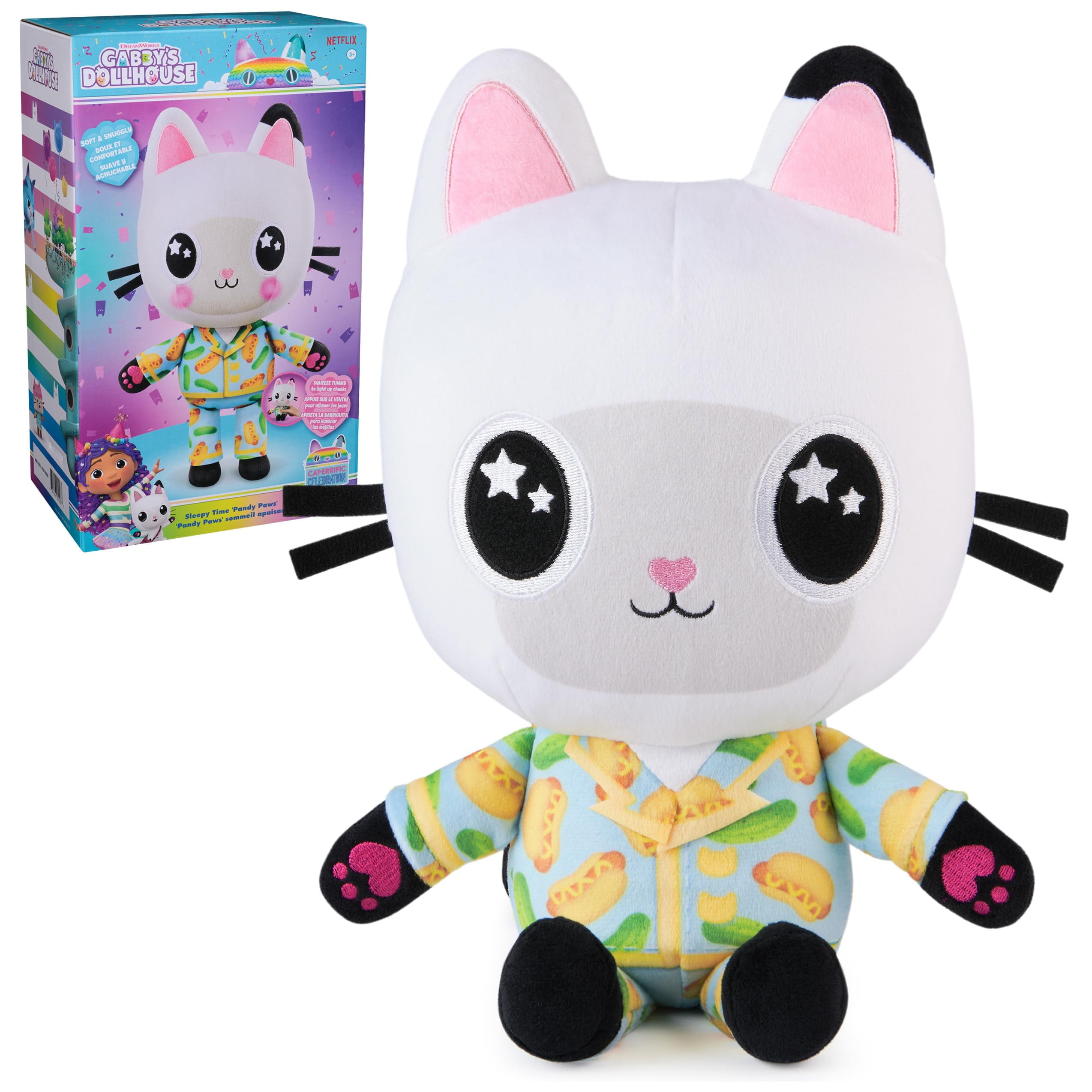 Disney - にゃん Gabby's Dollhouse Sleepy Time Pandy Paws Plush Toy, 13-Inch