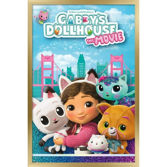 Gabby's Dollhouse: The Movie (2025) - Key Art Wall Poster, 14.725" x 22.375" Framed