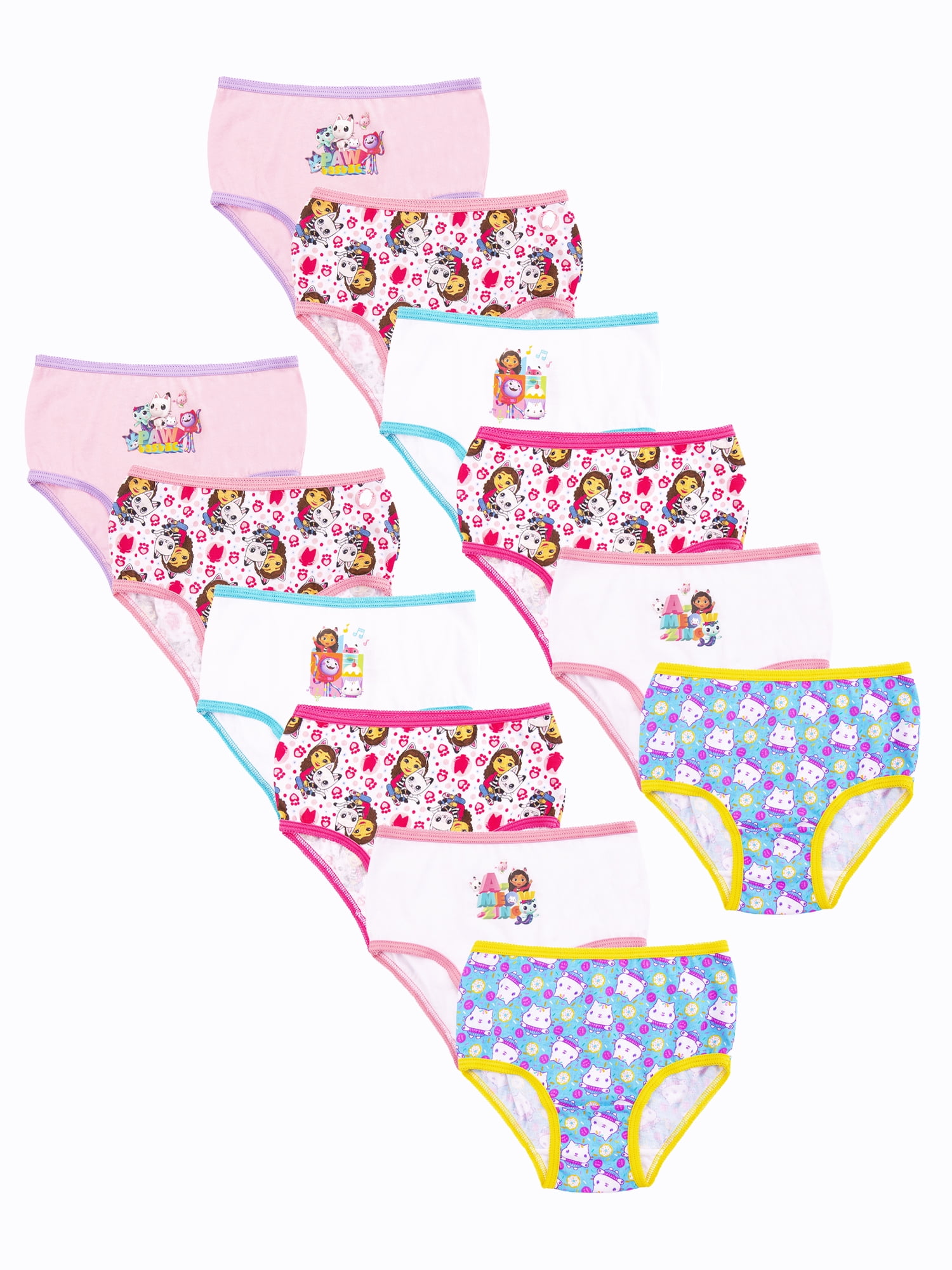Gabby's Dollhouse Toddler Girls Underwear, 12Pack, Sizes 2T4T