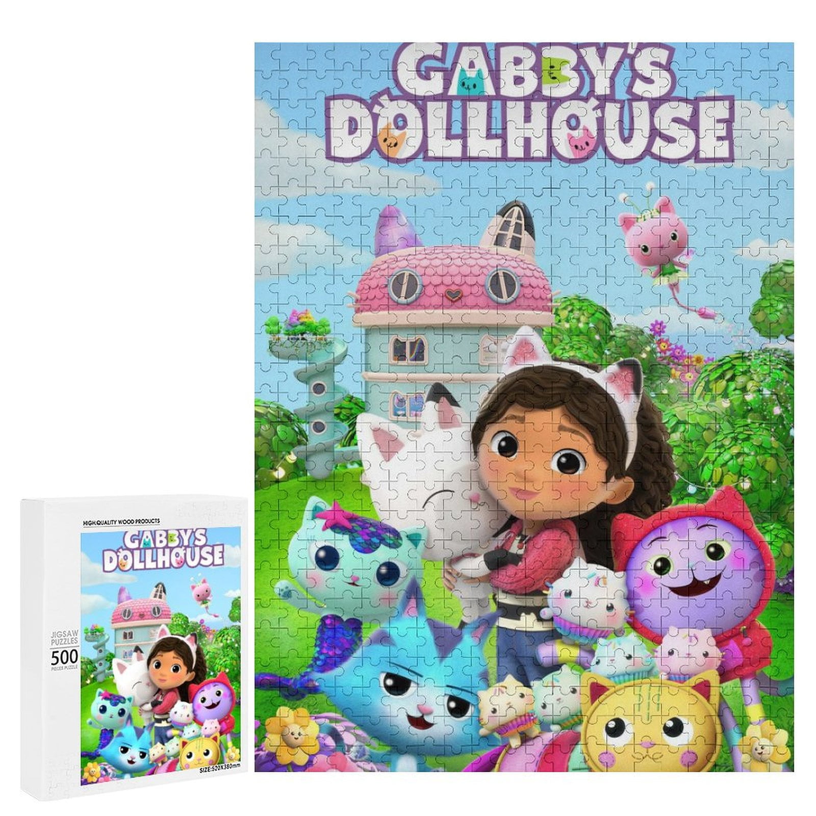 Gabby's Dollhouse Wooden Jigsaw Puzzles Accessories Intellectual ...