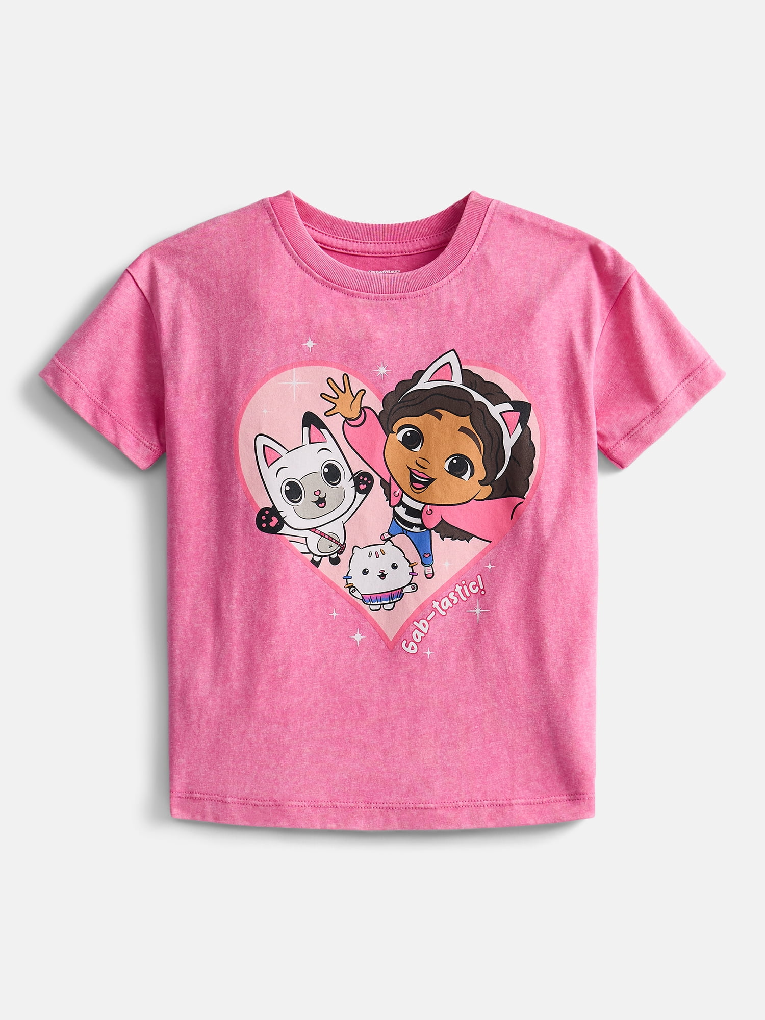 Gabby's Dollhouse Toddler Girls' Graphic Tee with Short Sleeves, Sizes 12M-5T