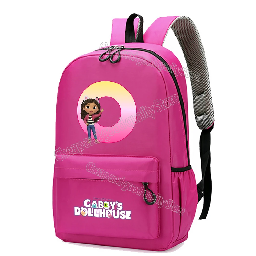 Gabbys Dollhouses Girl Boy Backpack Knapsack Student School Bags Letter
