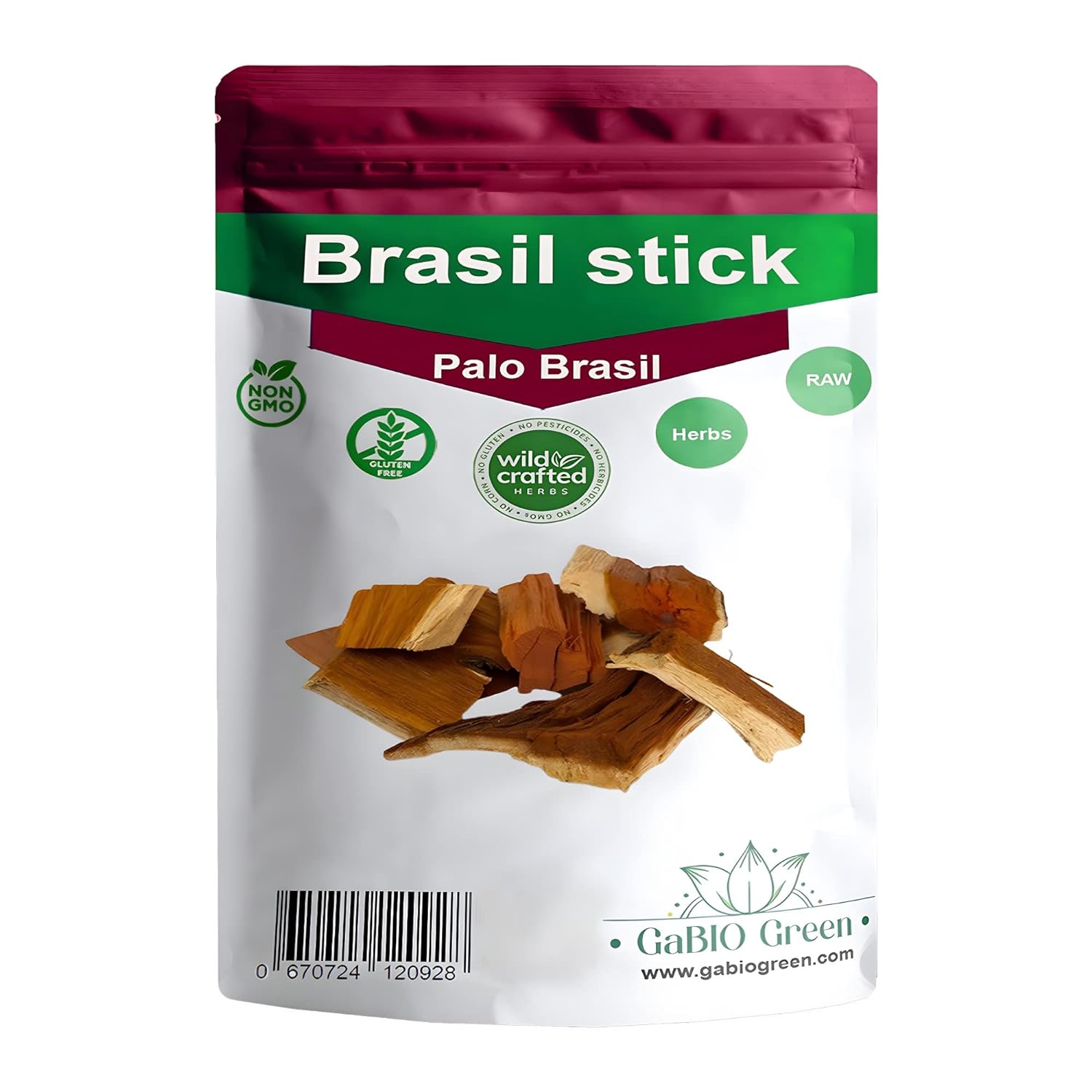 Gabio Green Palo de Brasil tea Resealable bag palo brazil