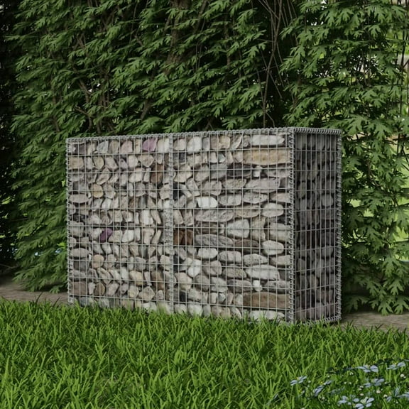 Gabion Basket Galvanized Steel 59.1"x19.7"x39.4" Silver