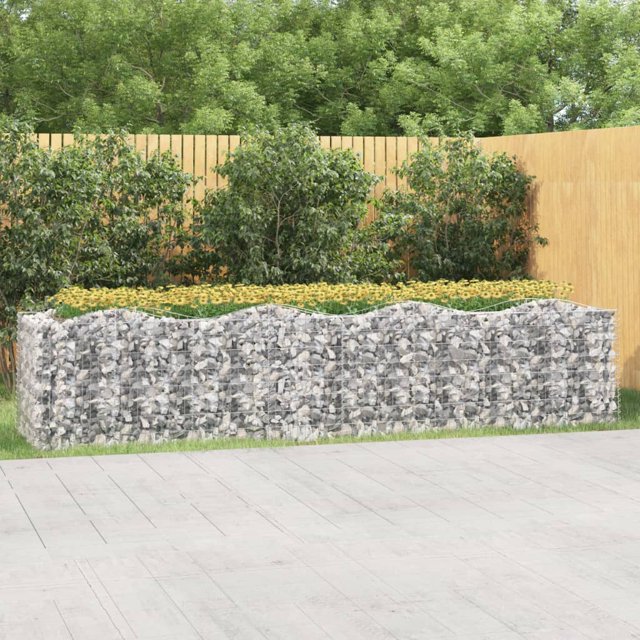 Gabion raised bed with high arch 400x100x100 cm Galvanized iron