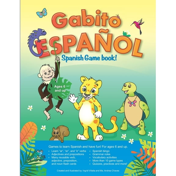 Gabito Espaol Bilingual Spanish Game Book : Reusable Games and Activities for Ages 6 and Up