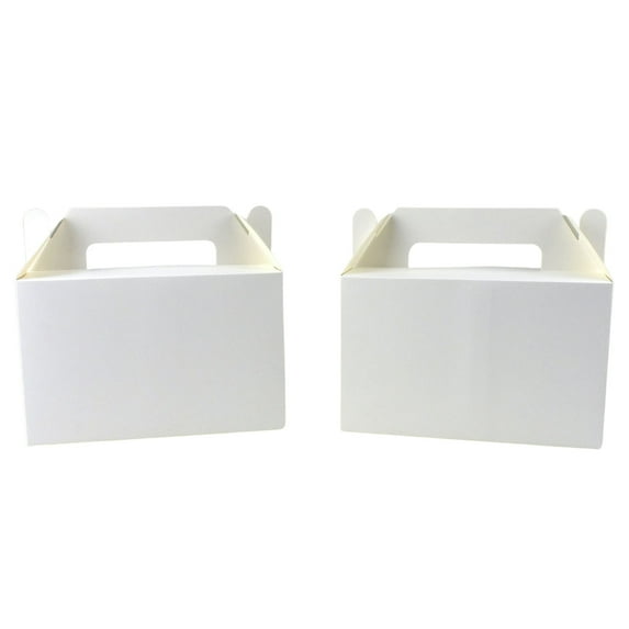 Gable Gift Boxes, 8-Inch x 4-Inch x 5-Inch, 12-Count - White