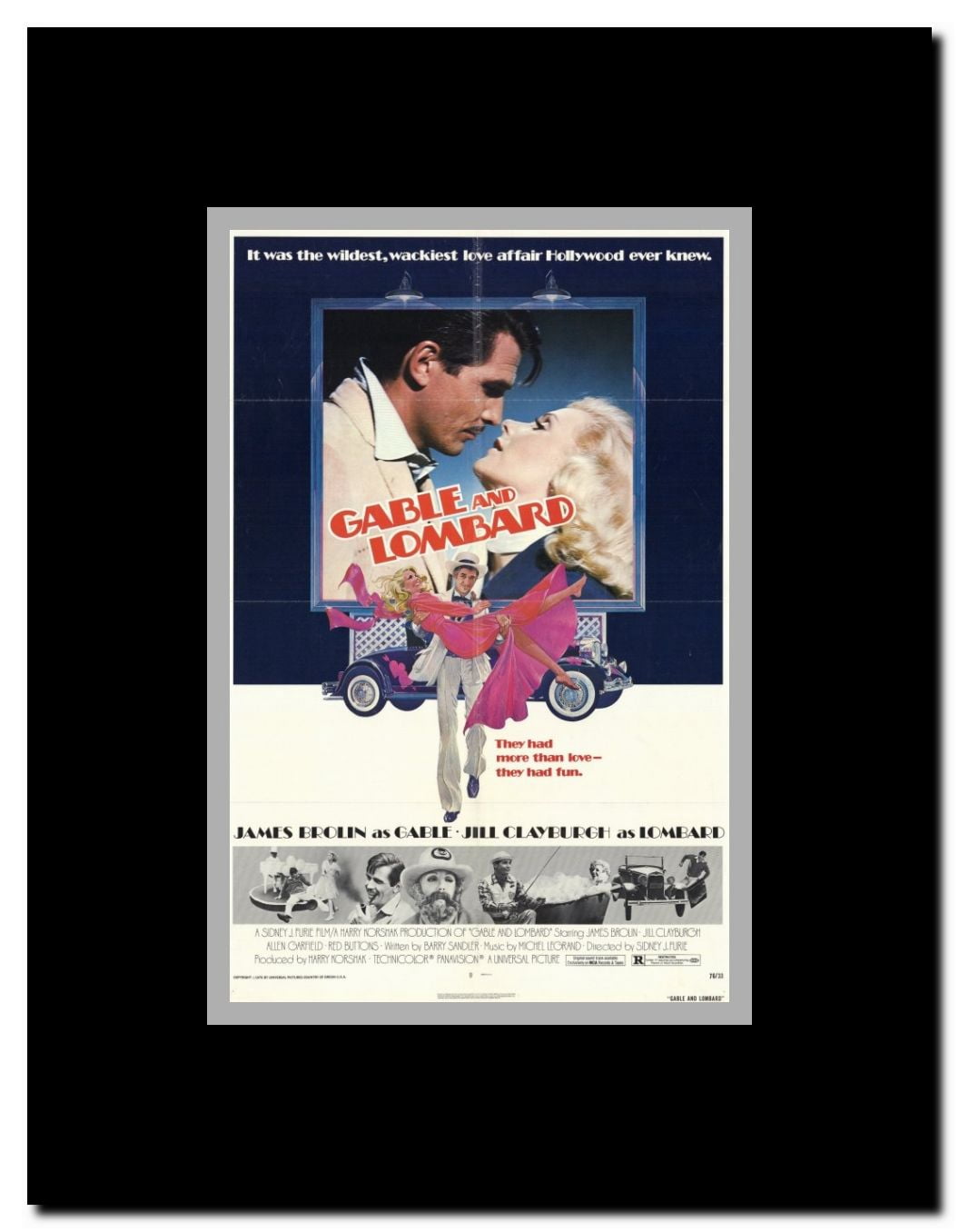 Gable and Lombard Framed Movie Poster