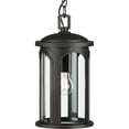 thumbnail image 1 of Gables Collection One-Light Antique Bronze and Clear Glass Transitional Style Outdoor Hanging Pendant Lantern with DURASHIELD, 1 of 2