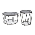 thumbnail image 1 of Gables Metal 2-Piece Coffee Table Set, Black Nickel and Gray, 1 of 3