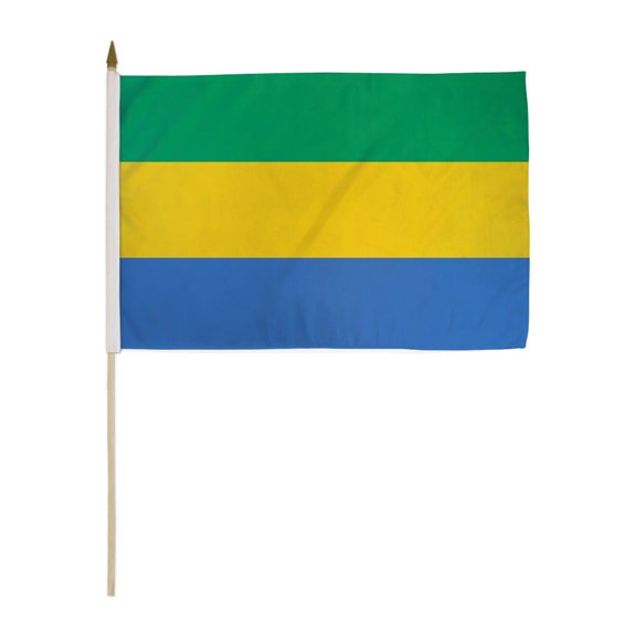 Gabon 12x18in Stick Flag