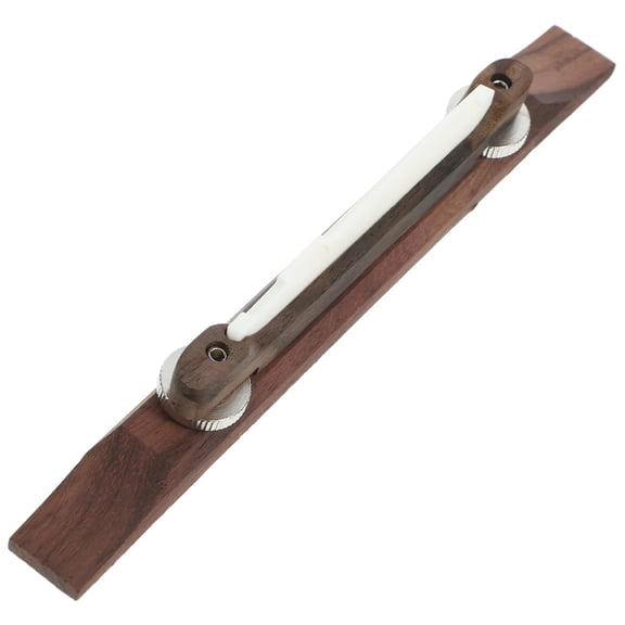 Gabon Ebony Angled Guitar Bridge with Compensated Bone Saddles for Jazzs Mandolin Flat Bottom Craftsmanship
