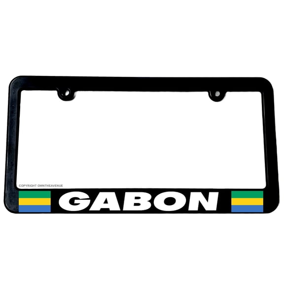 Gabon World Country Flag Car Truck Auto License Plate Frame