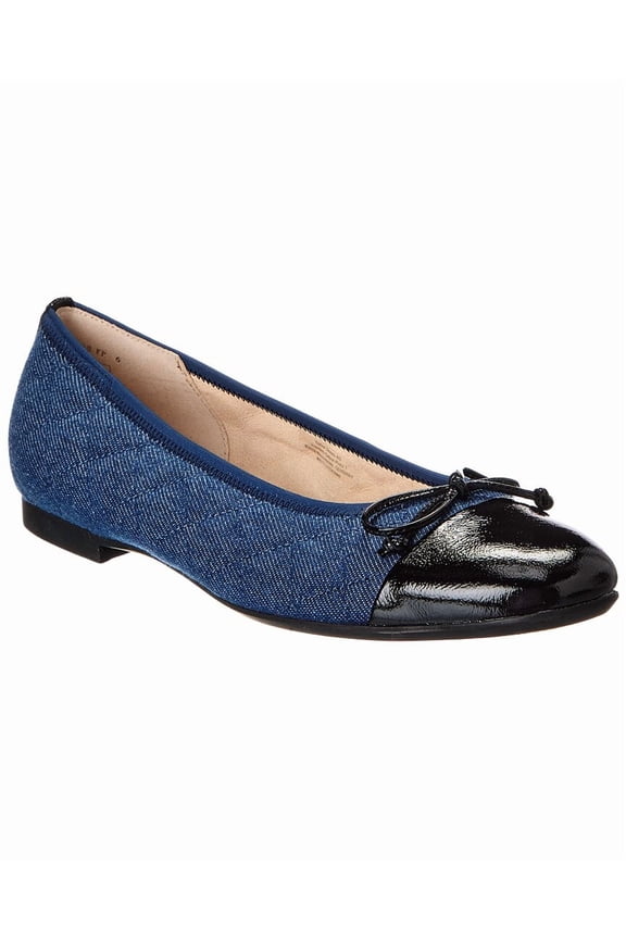 Denim & Leather Ballet Flat, 4.5UK/7US, Blue