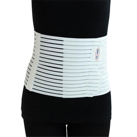 Gabrialla G AB-208 W L W 8 in. Breathable Abdominal Light Support Binder, White - Large