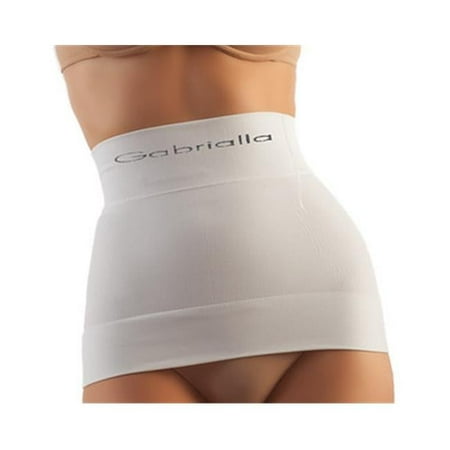 Gabrialla Seamless Milk Fiber Body Shaping Abdominal Support Binder, Ivory - Extra Large