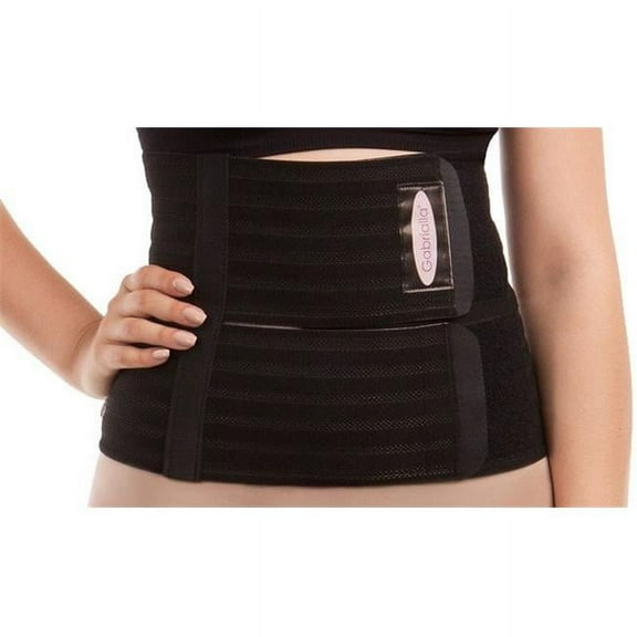 Gabrialla Slimming Postpartum Abdominal and Back Support Wrap, Recovery Binder for Women: AB-309(W) - Large, Black