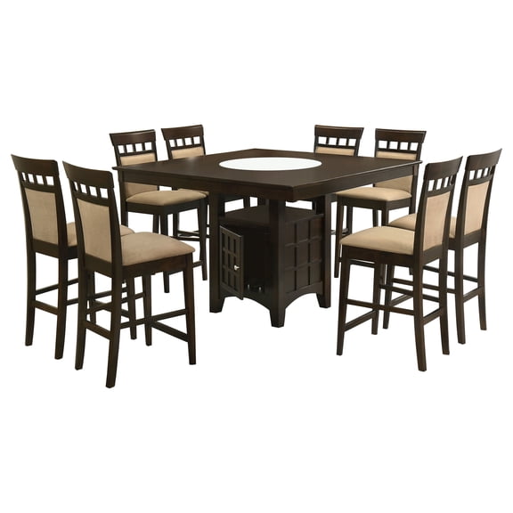 Gabriel 9-piece Square Counter Height Dining Set Cappuccino