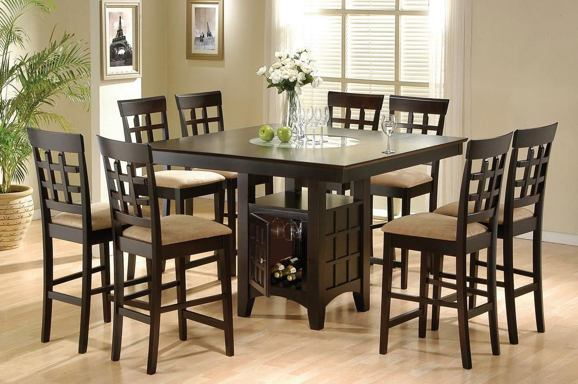 Tall square kitchen table set discount