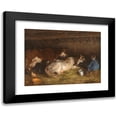 thumbnail image 1 of Gabriel Amoretti 18x14 Black Modern Framed Museum Art Print Titled - In a Stable (1891), 1 of 5