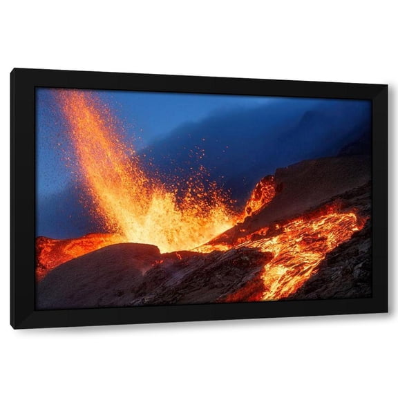 Barathieu Gabriel 14x11 Black Modern Wood Framed Wall Art Titled - Hot Landscape