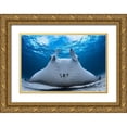 thumbnail image 1 of Gabriel, Barathieu 24x17 Gold Ornate Wood Framed with Double Matting Museum Art Print Titled - Take Off / Manta Airline, 1 of 4