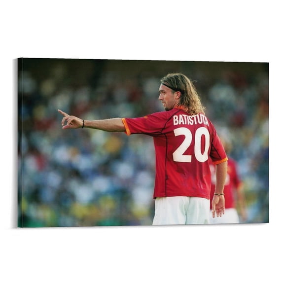 Gabriel Batistuta Poster Football Player Artworks Canvas Poster Room Aesthetic Wall Art Prints Home Modern Decor Gifts 08x12inch(20x30cm)