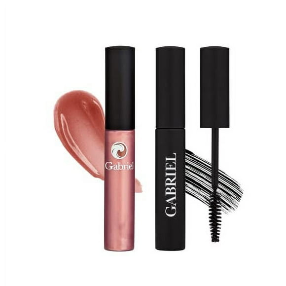 Gabriel Cosmetics Lip Gloss, Wink & Pout Duo Giftset (Nectar Gloss / Black Mascara) GIFTSET