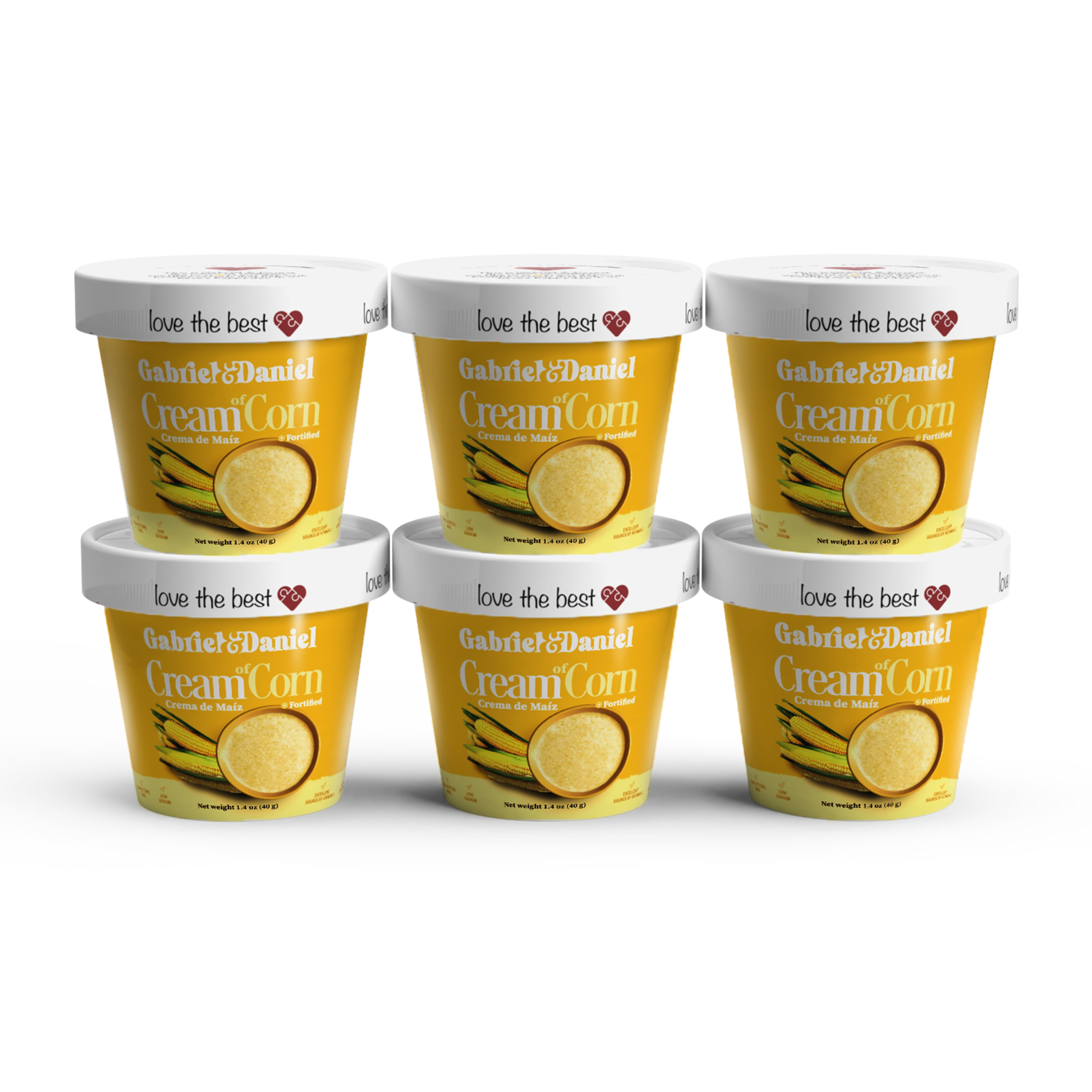 Gabriel & Daniel Daniel Instant Cream of Corn, Non-GMO Hot Cereal, 6 Pack