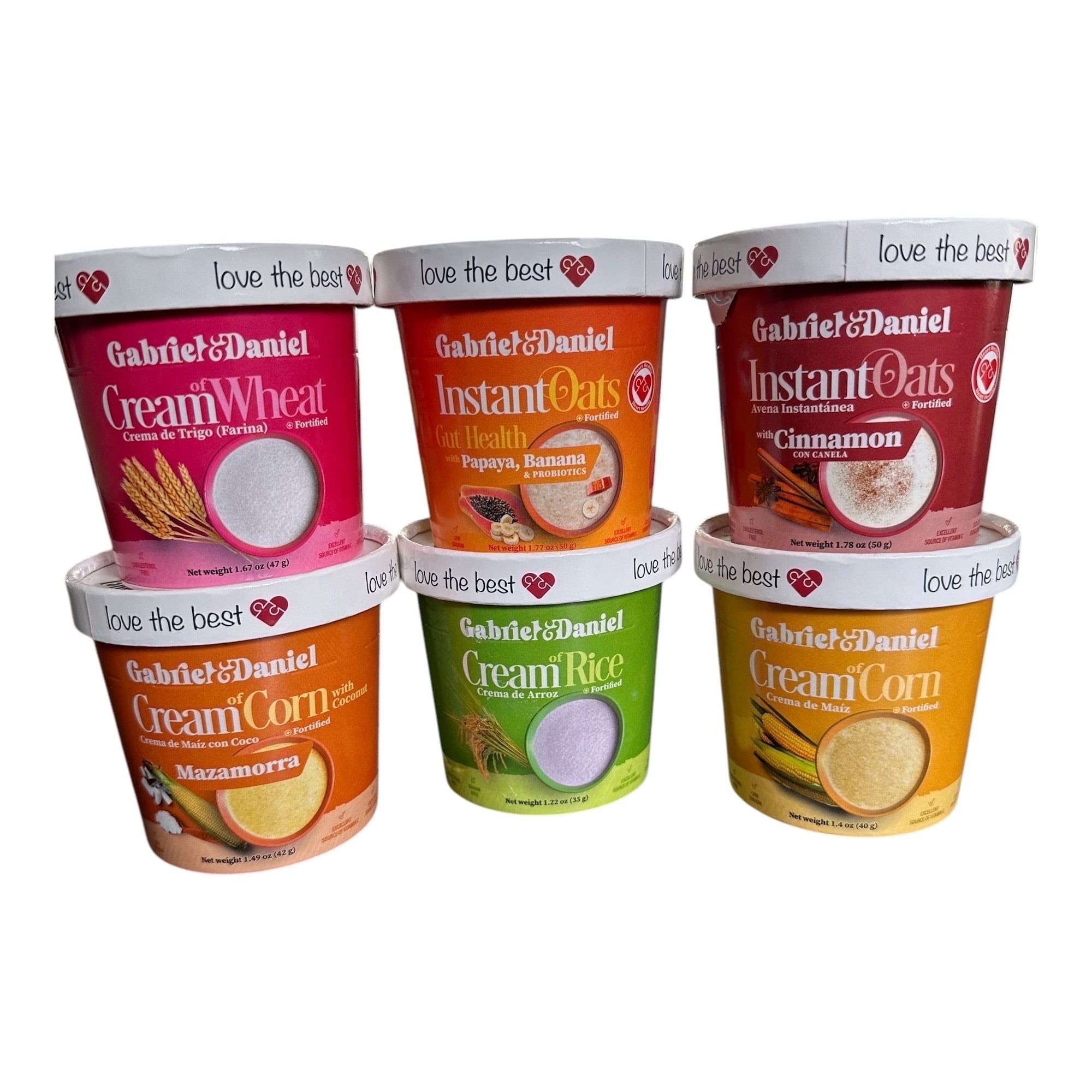 Gabriel & Daniel Daniel Instant Hot Breakfast Cereal, Organic, Non-GMO, Variety Pack, 6 Count