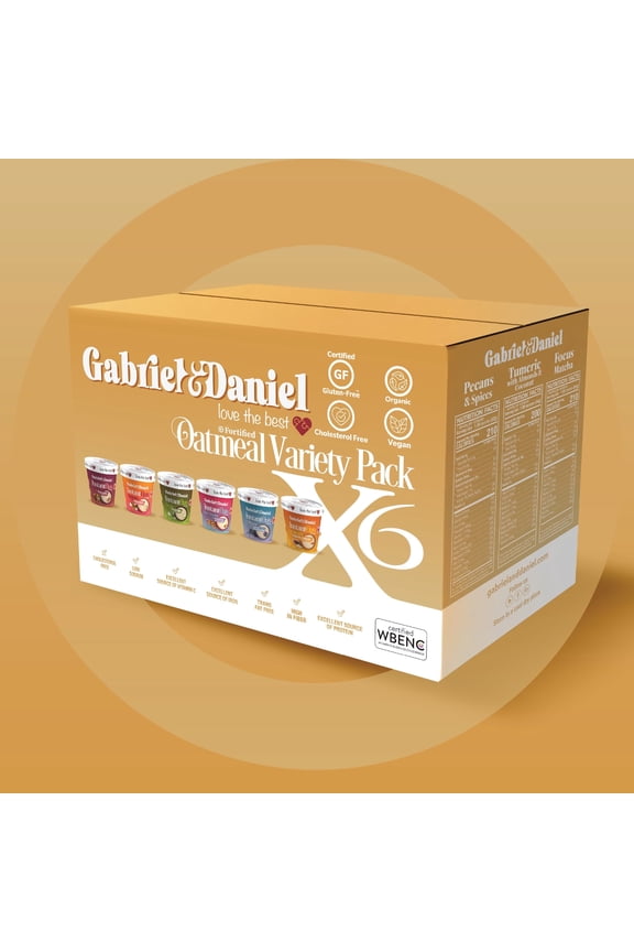 Instant Oatmeal Variety Pack Gluten Free Organic Non-GMO 6 Count