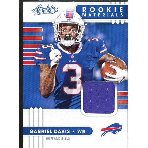 Gabriel Davis Rookie Card 2020 Absolute Absolute Rookie Materials #39