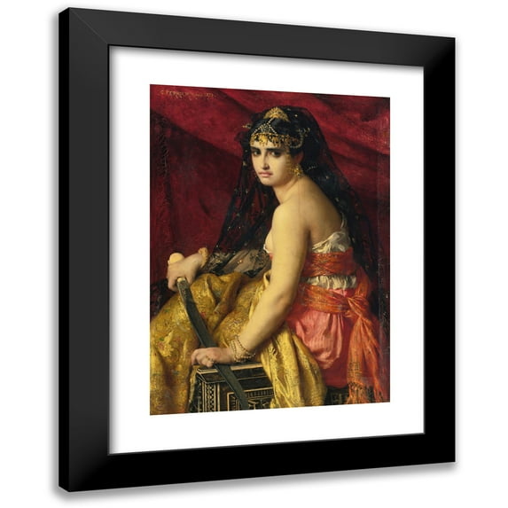 Gabriel Ferrier 14x18 Black Modern Framed Museum Art Print Titled - Judith (1875)