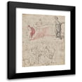 thumbnail image 1 of Gabriel Jacques de Saint-Aubin 12x14 Black Modern Framed Museum Art Print Titled - Theatre Scene (Recto) (C. 1765-75), 1 of 5