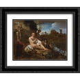 thumbnail image 1 of Gabriel Metsu 2x Matted 24x20 Black Ornate Framed Art Print 'A Hunter Getting Dressed after Bathing', 1 of 2