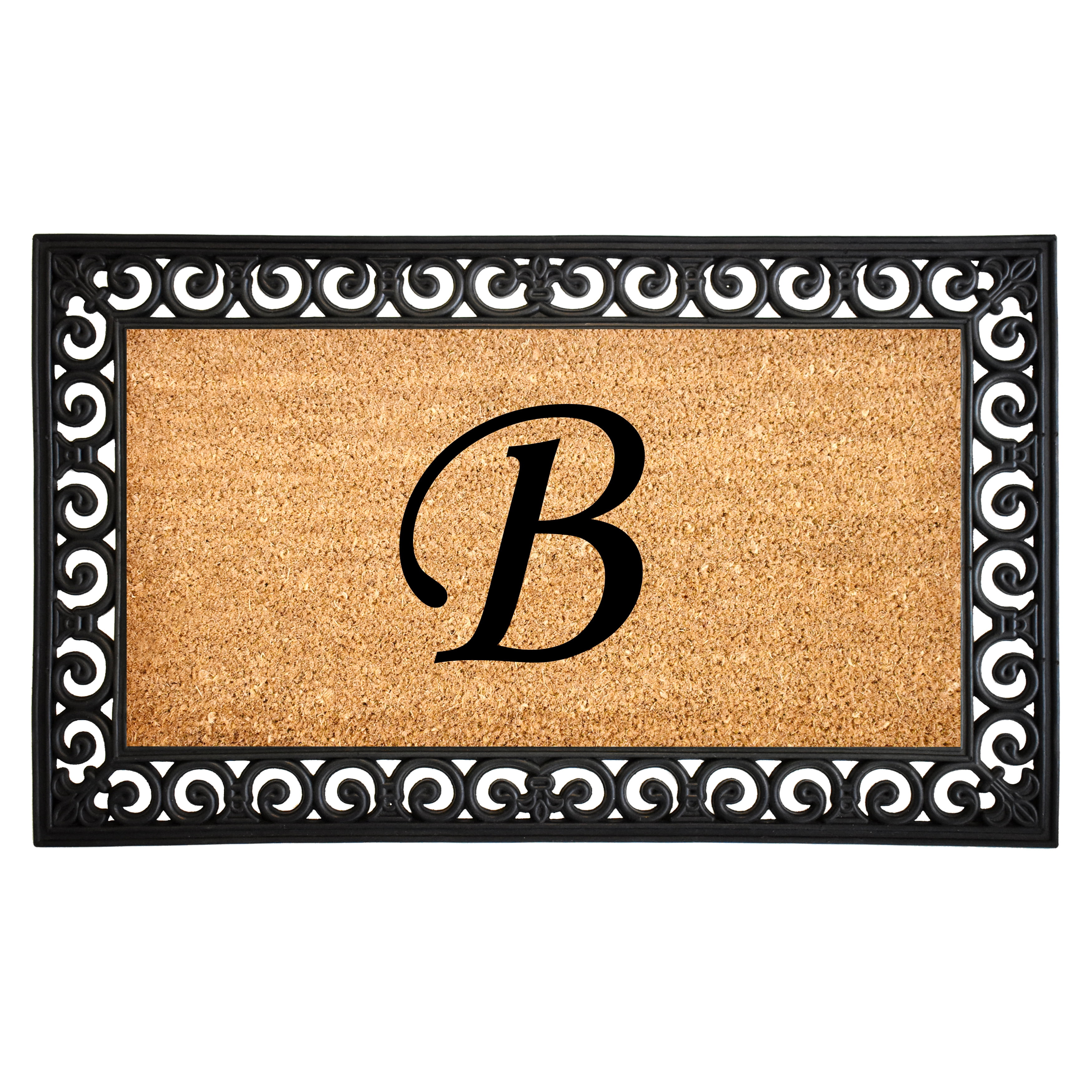 Gabriel Monogram Doormat, 18" x 30" (Letter B)