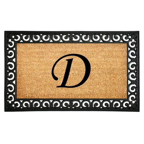 Gabriel Monogram Doormat, 18" x 30" (Letter D)