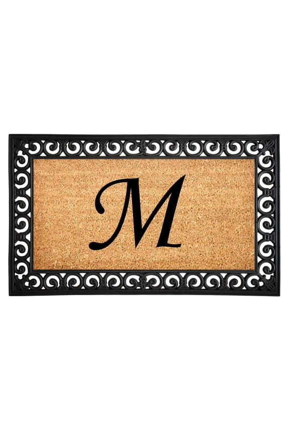 Gabriel Monogram Doormat, 18" x 30" (Letter M)