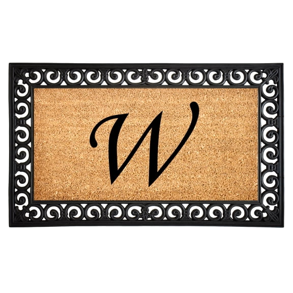 Gabriel Monogram Doormat, 18" x 30" (Letter W)