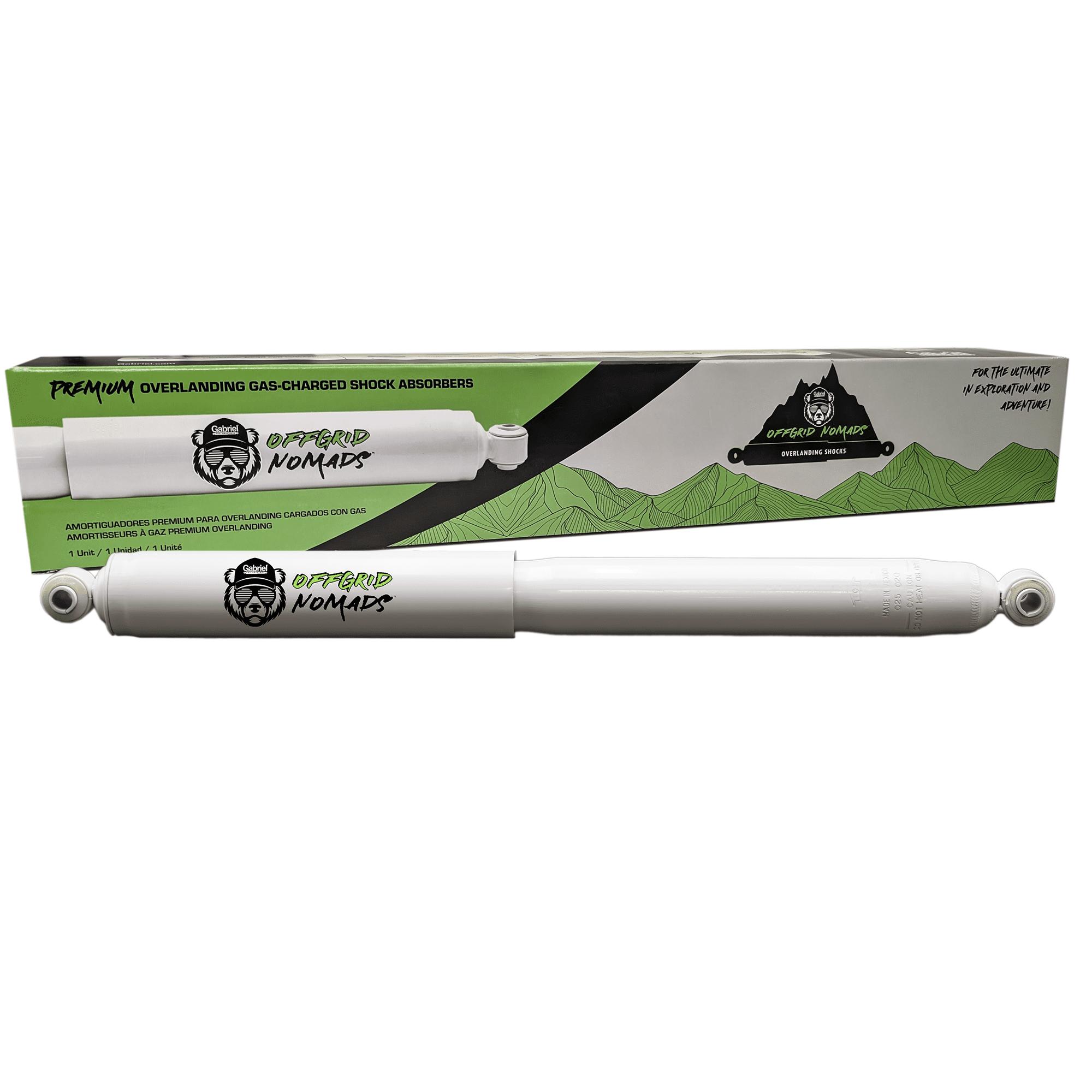 Gabriel OffGrid Nomads NM1001 All‑Terrain Off‑Road – Rear Shocks (Single) Fits Ram 1500 (2011–2018), Silverado 1500 4WD (1999–2006), Sierra 1500 4WD (1999–2006), Silverado 2500/3500 HD