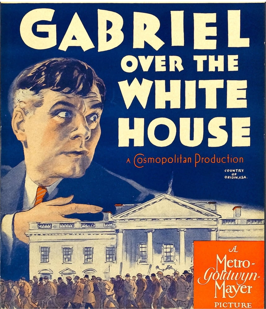 Gabriel Over The White House Canvas Art - (11 x 17)