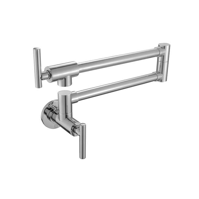 Gabriel Brushed Nickel Wall Mounted Pot Filler Faucet