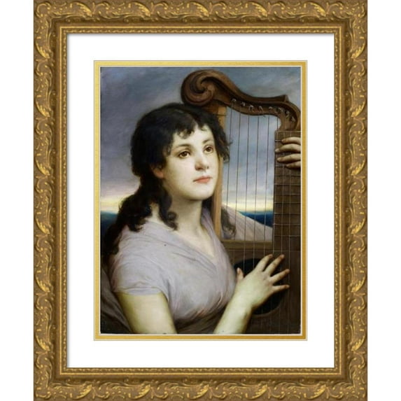 Gabriel von Max 19x24 Gold Ornate Framed and Double Matted Museum Art Print Titled - Mignon (1900)