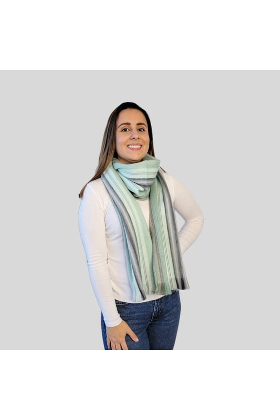 Gabriela - Mint Striped Scarf