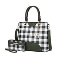 thumbnail image 1 of Gabriella Checkers Handbag with Wallet, Olive, 1 of 1