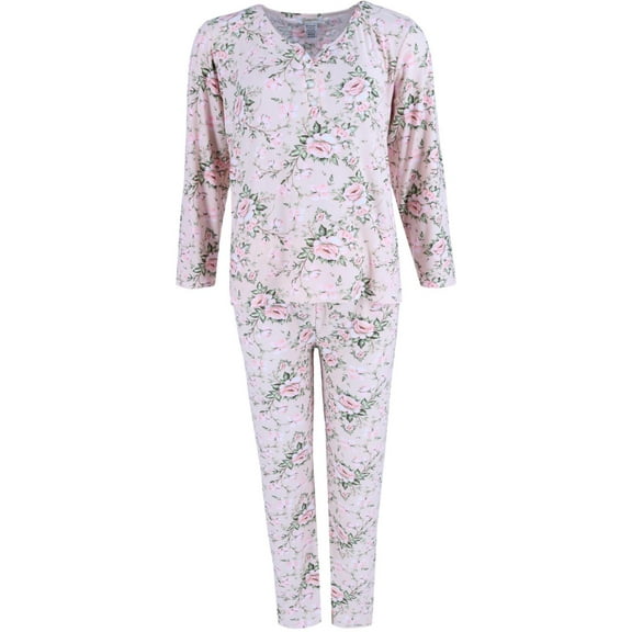 Gabriella  Long Sleeve & Pant Pink Floral Set (Women)