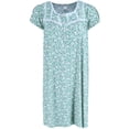 thumbnail image 1 of Gabriella  Short Sleeve Grey/Green Floral Gown (Women), 1 of 2