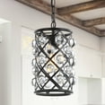 thumbnail image 1 of JONATHAN Y Gabrielle 8" Metal/Crystal LED Pendant, Oil Rubbed Bronze / Clear, 1 of 7
