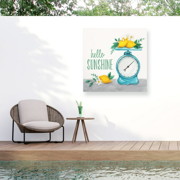 Gabrielle Mcclure 'Lemon Scale I' Outdoor Canvas 14x19